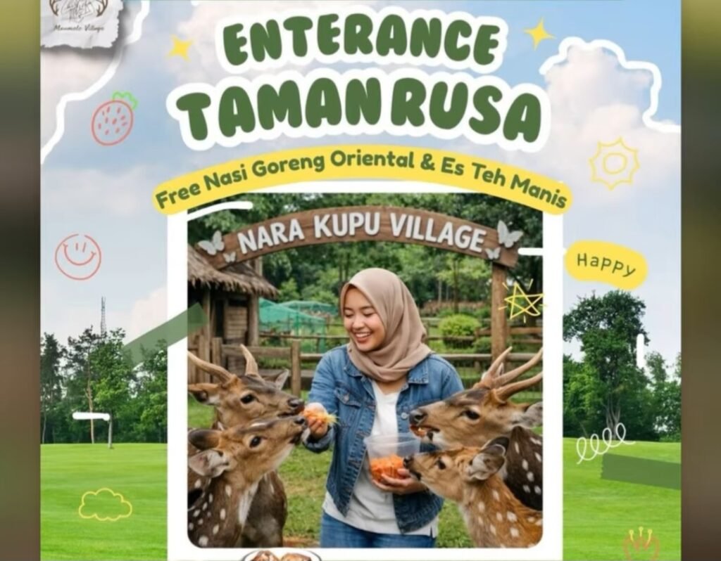 Nara Kupu Village Tawarkan Paket Wisata Interaktif Taman Rusa untuk Keluarga